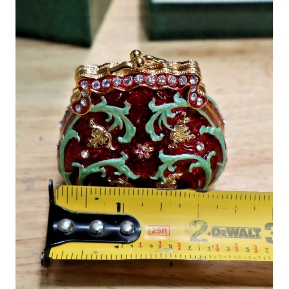Department 56 Red Purse Jeweled Box Pretty Bejeweled Collection 2004 56.31685